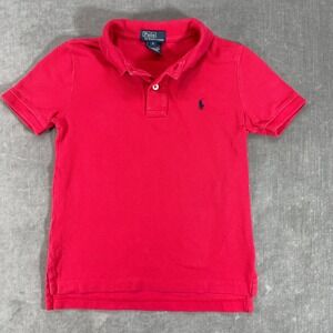 Polo Ralph Lauren Kids Size 6 Red Short Sleeve Polo Shirt